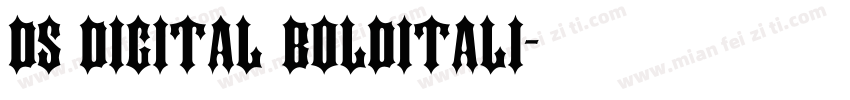 ds digital bolditali字体转换
